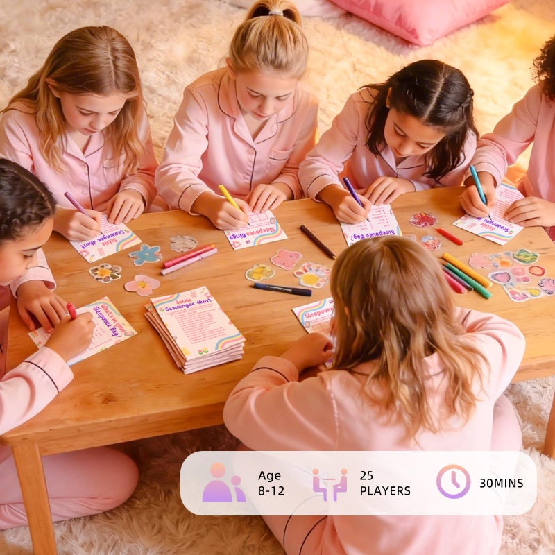 Mecholey Sleepover Party Supplies for Girls, 4Funny Girls Night Games Sleep Over Essentials for Slumber Party Supplies - Image 4