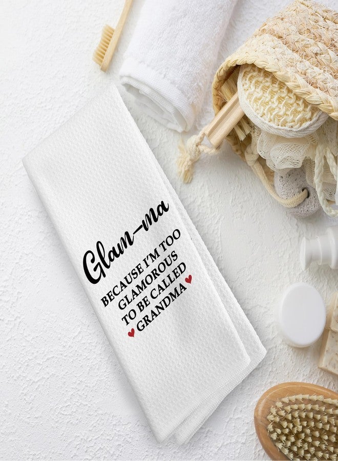 TAEDIN Glamma Gifts Kitchen Towels, Glamma Gifts for Grandma Dish Towel Dishcloth 16x24 Inches, Grandma Gifts from Grandchildren Decorative Absorbent Hand Tea Towels Decor - Image 5