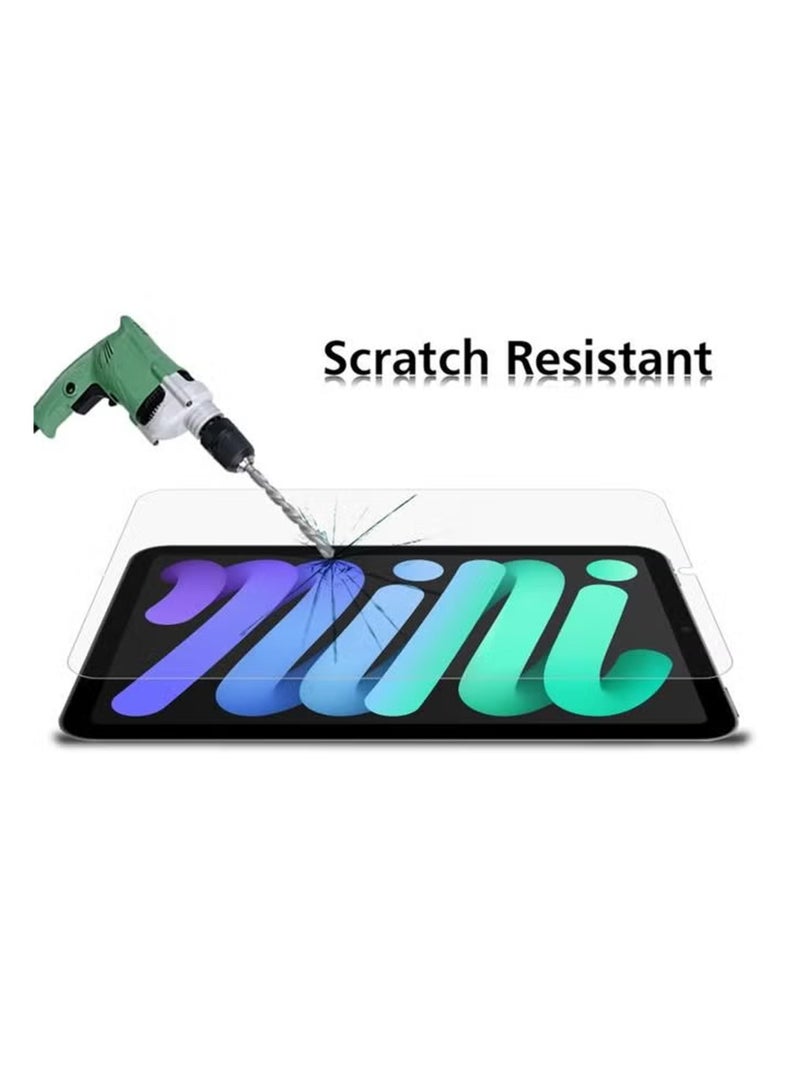 قطعتان من واقي شاشة Apple iPad mini 7 2024 من الزجاج المقوى عالي الدقة مقاوم للخدش وخالي من الفقاعات وسهل التركيب لجهاز Apple iPad mini 7 2024 - Image 3