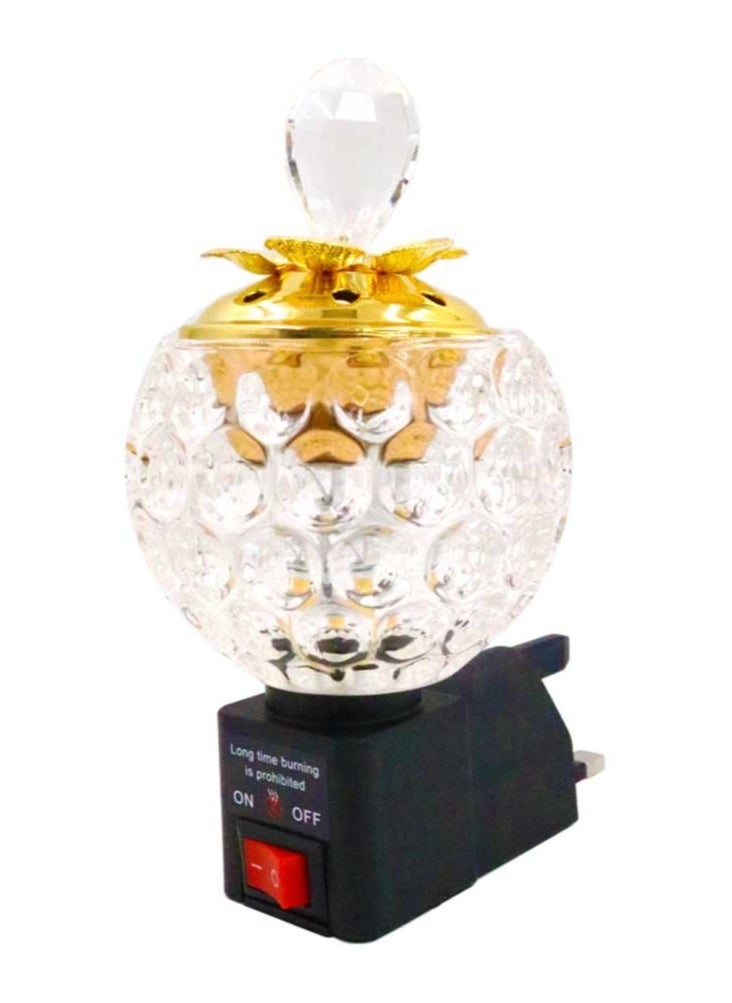 RSG Elegant Crystal Oud Bakhoor Holder Electric Incense Burner – DE6078  - Image 1