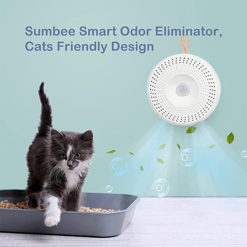 Masroo Cat Litter Box Deodorizer 2600mAh, Automatic Pet Odor Eliminator, Neutralizer, 99.9% Dust-Free, Long Battery Life, for All Kinds of Litter Box, Bin, Bathroom Wardrobe, and Small Area. - Image 2