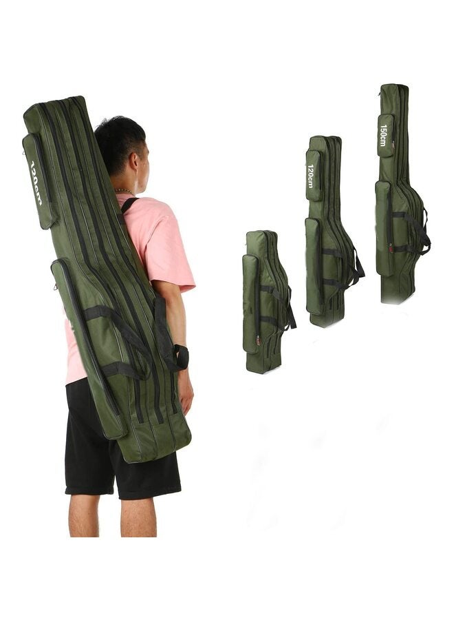 حافظة صنارة صيد، حقيبة تنظيم صنارة صيد مقاومة للماء، حقيبة سفر لصيد الأسماك، حقيبة تخزين أدوات صيد كبيرة الحجم من أكسفورد، هدية للعائلة والأصدقاء (تمويه كاكي)/أ - Image 1