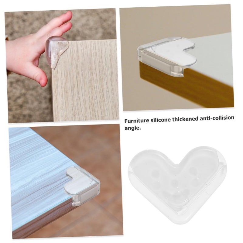 10pcs Transparent Heart Shape Corner Protectors Durable Safety Bumpers for Furniture Childproof Home Decor - Image 5