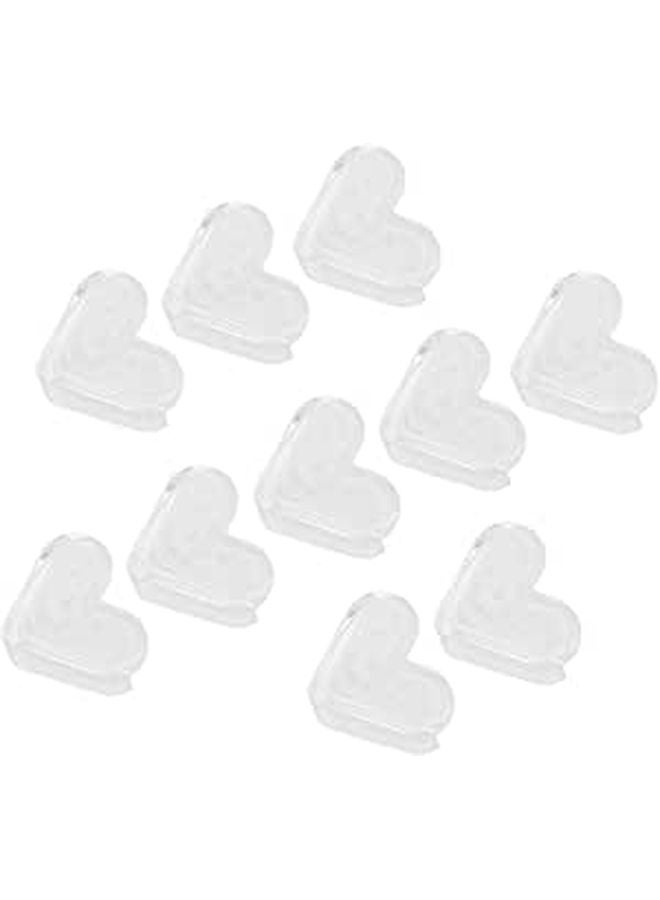 10pcs Transparent Heart Shape Corner Protectors Durable Safety Bumpers for Furniture Childproof Home Decor - Image 1