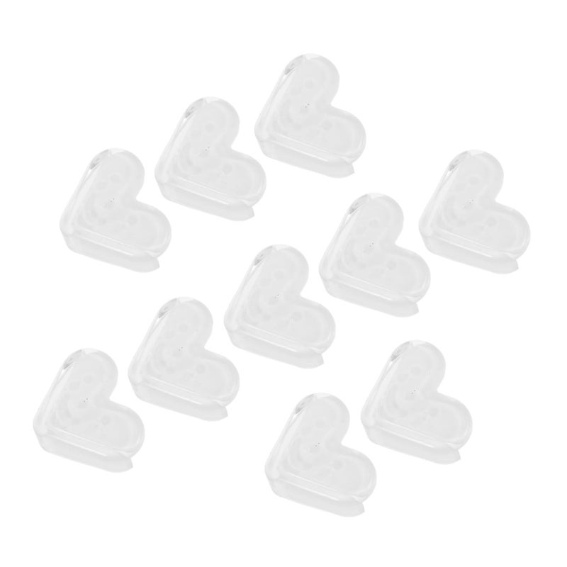 10pcs Transparent Heart Shape Corner Protectors Durable Safety Bumpers for Furniture Childproof Home Decor - Image 2