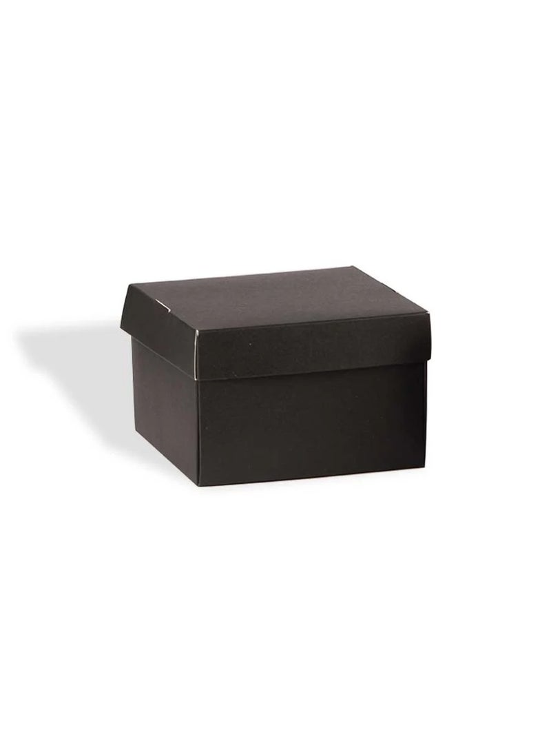 SAVVY Black paper box with attached lid that opens from the sides - Image 3