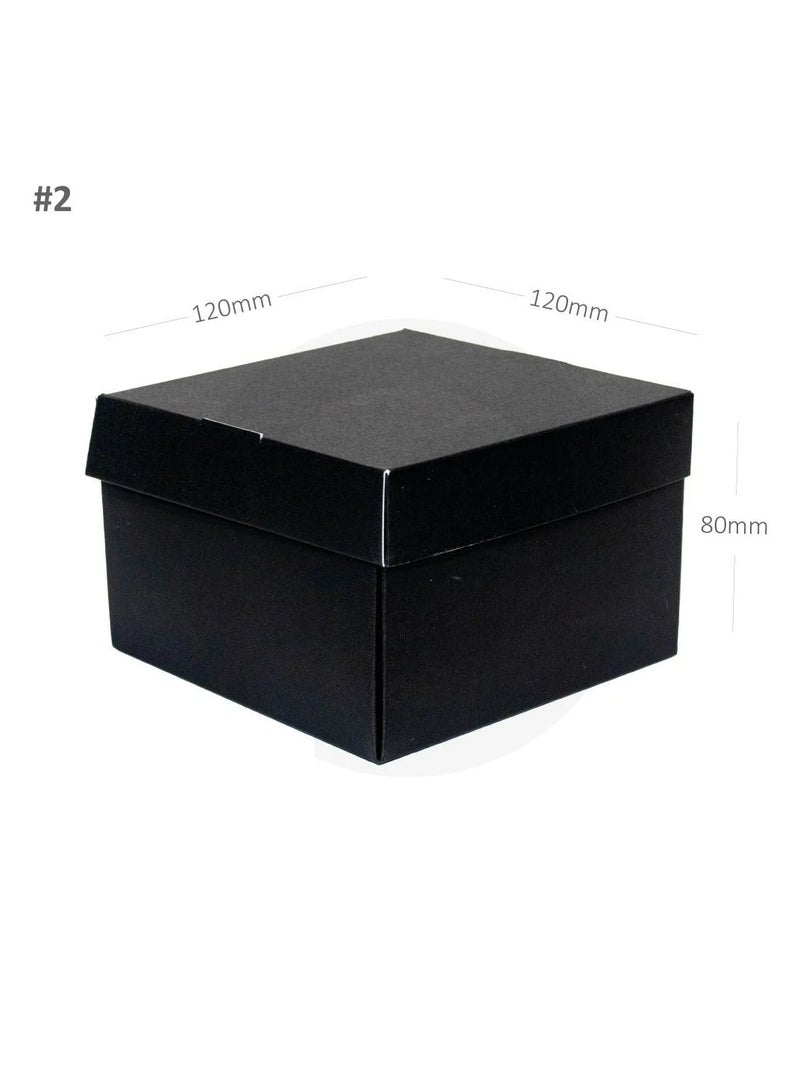 SAVVY Black paper box with attached lid that opens from the sides - Image 2