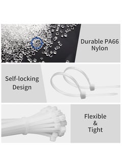 MJZ 4 Inch Zip Ties Self Locking 100 Pieces Nylon Cable Ties elf-Locking Black Nylon Cable Tie Wraps Straps for Indoor and Outdoor  - Image 5