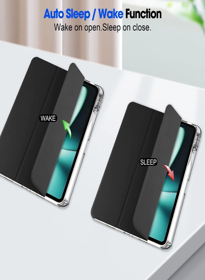 Gylint Case with Pen Holder for OnePlus Pad 11.6 inch 2023, Transparent Hard Shell Back Trifold Smart Cover Protective Slim Case for OnePlus Pad/Oppo Pad 2 Black - Image 2