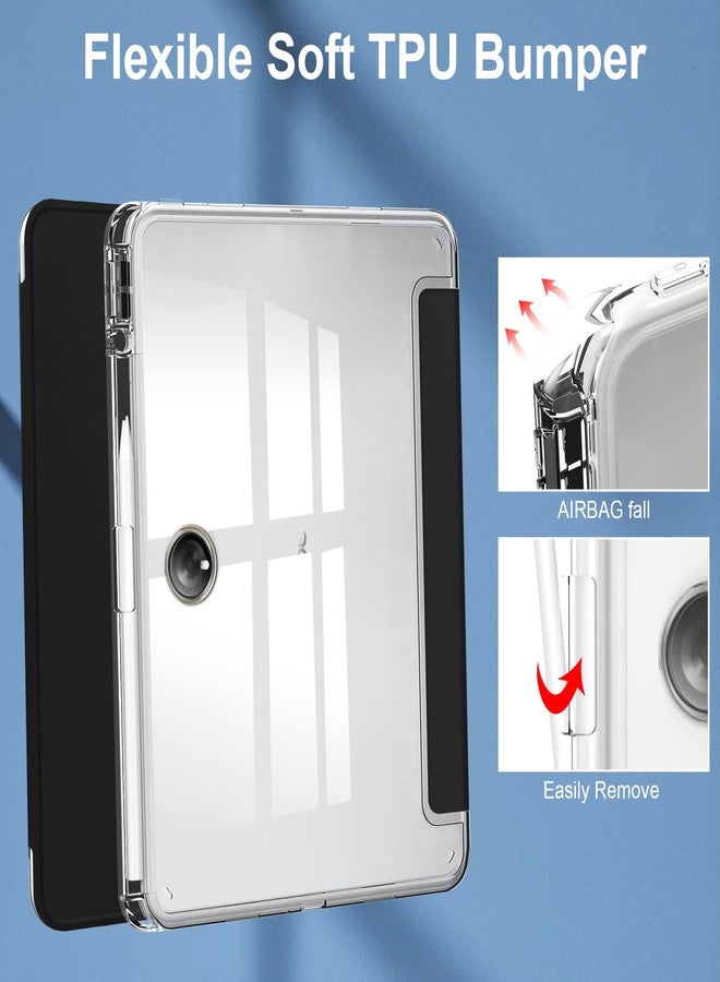 Gylint Case with Pen Holder for OnePlus Pad 11.6 inch 2023, Transparent Hard Shell Back Trifold Smart Cover Protective Slim Case for OnePlus Pad/Oppo Pad 2 Black - Image 4