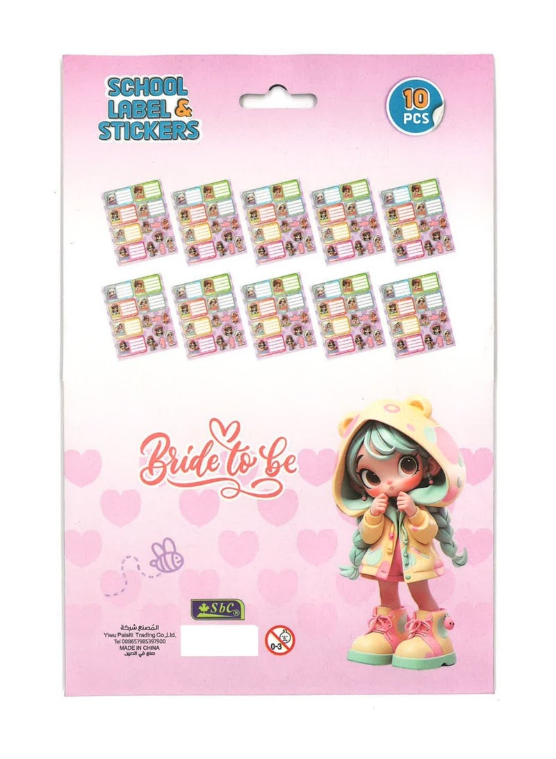 SBC 10-Sheet Name Labels And Stickers For School - Image 3