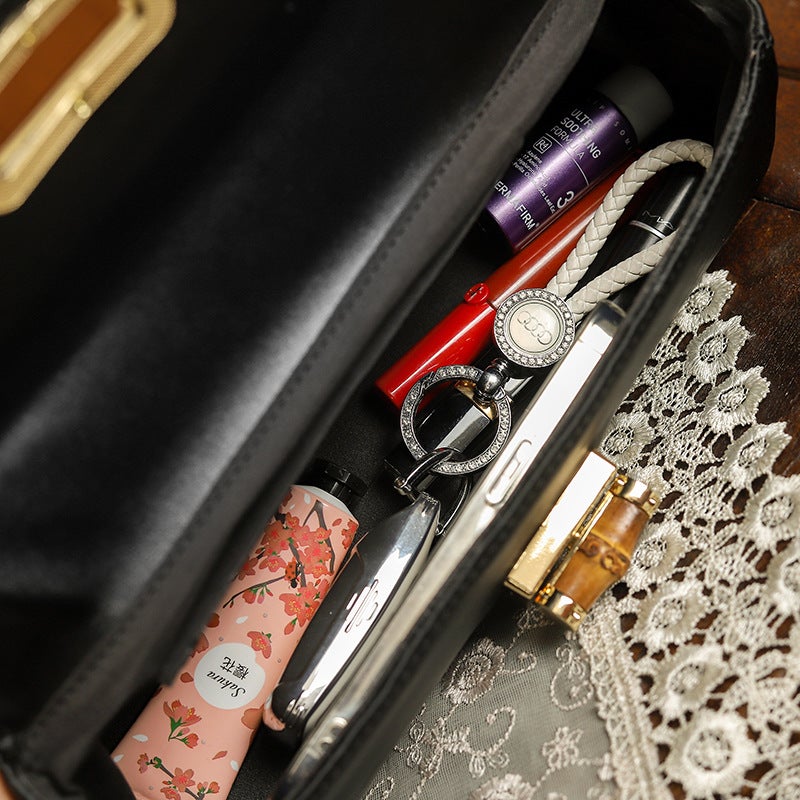 Chinese Style Embroidered Cheongsam Leather Antique Style Handbag Vintage Women'S Bag Handmade Boston Bag Dinner Republic Of China Style - Image 5