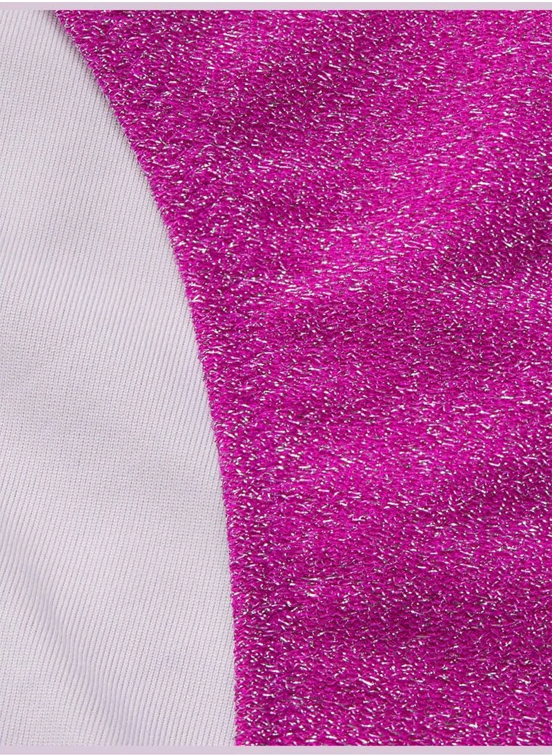 PINK Shimmer Brazilian Bikini Bottom