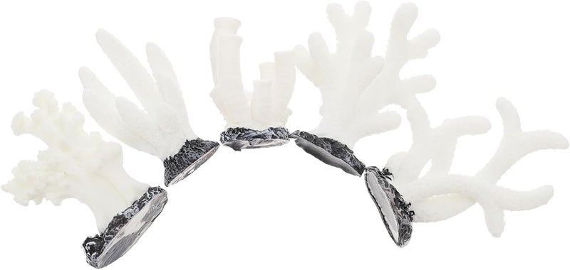 5pcs Artificial Coral Decor Set for Fish Tank Landscaping, Lifelike Resin Aquarium Coral Ornaments, Mixed Style Aquarium Supplies for Aquatic Pets Random Style - Image 1