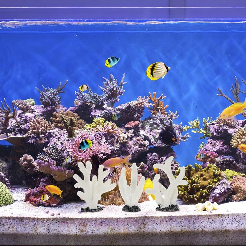 5pcs Artificial Coral Decor Set for Fish Tank Landscaping, Lifelike Resin Aquarium Coral Ornaments, Mixed Style Aquarium Supplies for Aquatic Pets Random Style - Image 5