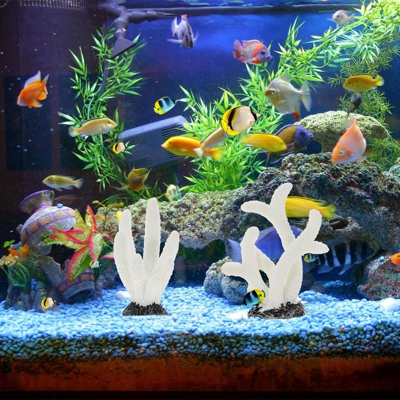 5pcs Artificial Coral Decor Set for Fish Tank Landscaping, Lifelike Resin Aquarium Coral Ornaments, Mixed Style Aquarium Supplies for Aquatic Pets Random Style - Image 4