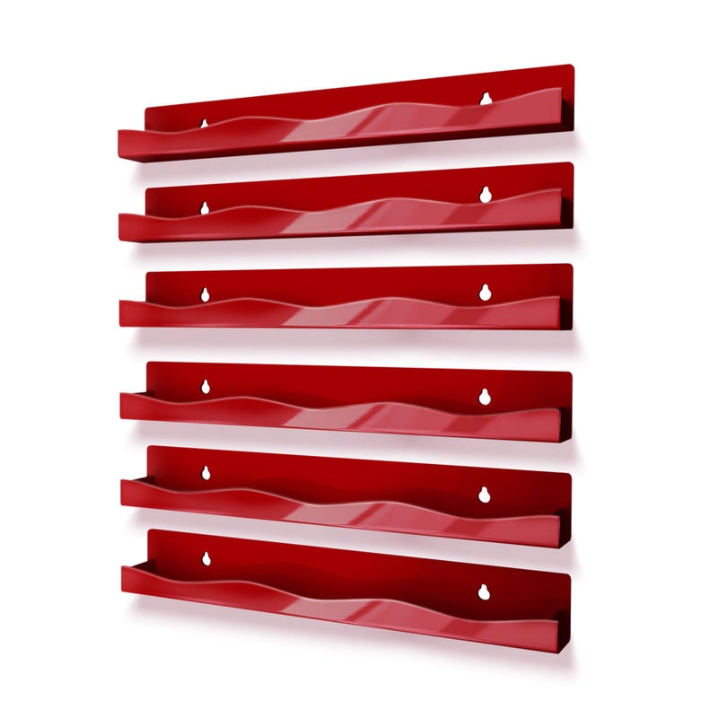 YMVV 6 Pack Nail Polish Organizer15 Inch Nail Polish rack for 6690 Bottles Dark Red - Image 3
