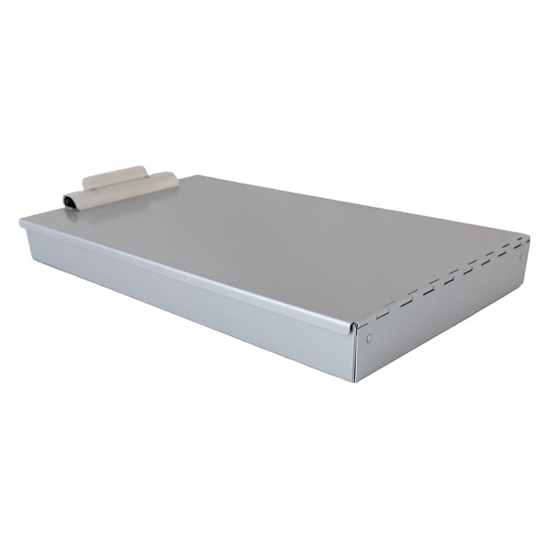 Saunders Metal Clipboard with Storage, Silver Single Layer Nursing Clipboard Folio, Legal Size Paper Organizer, Steel Clip with Self Locking Latch, Form Holder for Office, School & Work - Made in USA - Image 4