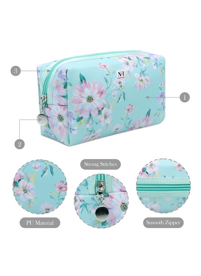 NFI essentials NFI essentials Makeup Pouch Floral Print Cosmetic Pouch Vanity Case Jewellery Pouch Stationery Pencil Case Travel Organiser Travel Pouch  - Image 3