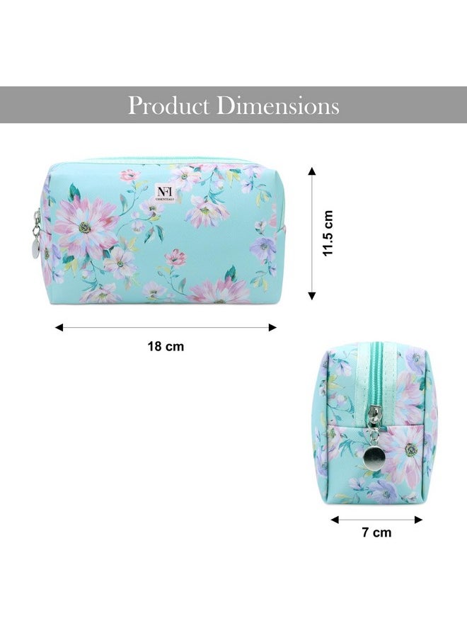 NFI essentials NFI essentials Makeup Pouch Floral Print Cosmetic Pouch Vanity Case Jewellery Pouch Stationery Pencil Case Travel Organiser Travel Pouch  - Image 4