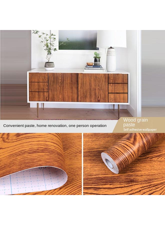 الأزرق جي دبليو ورق الحائط الخشبي بالجملة pvc اللصق الذاتي غرفة نوم غرفة المعيشة خزانة الأثاث جددًا ورق الحائط الذاتي مع ورق الخشب الغراء - Image 1