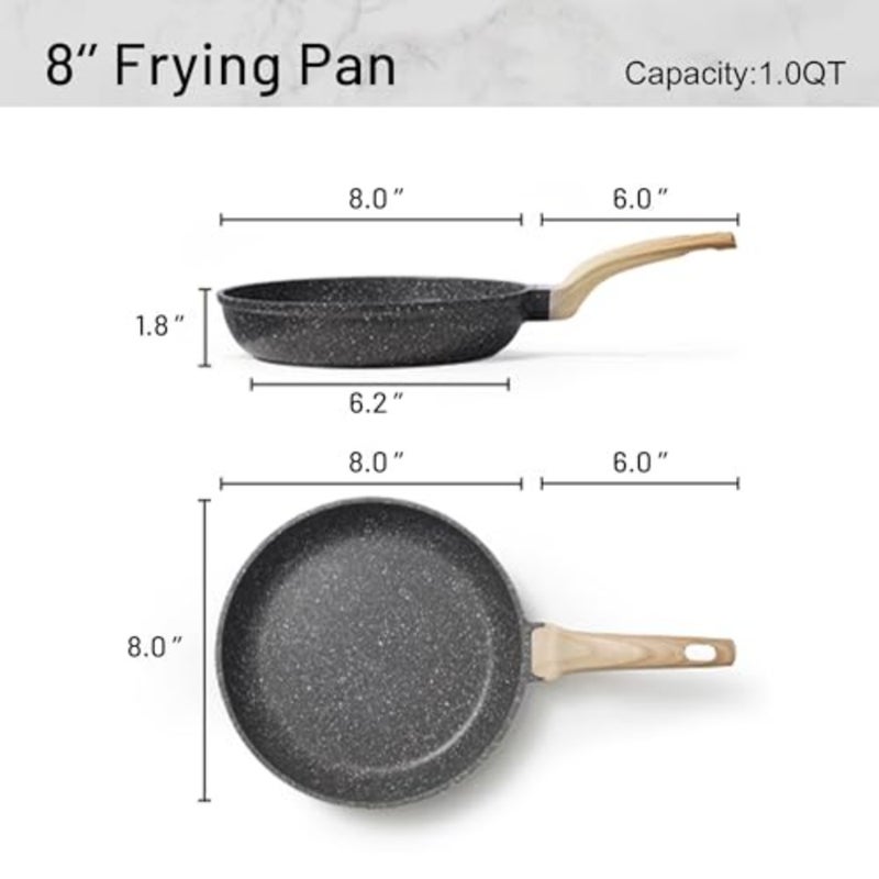 Non Stick Pan, Induction Pan for Cooking, Granite Fry Pan Non Stick Cooking Pan, Omlette Pan Egg Pan - Image 2