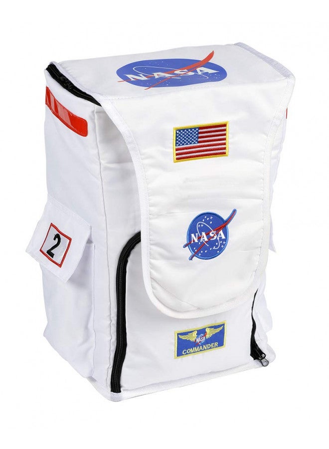 Aeromax Jr. Astronaut Backpack, White, with NASA patches - Image 1