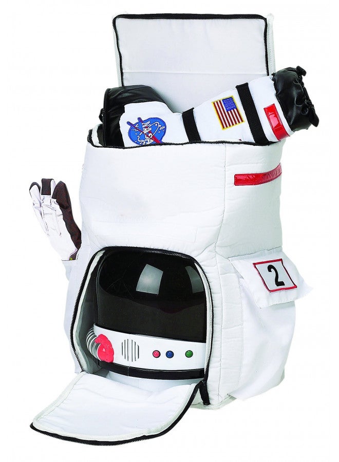 Aeromax Jr. Astronaut Backpack, White, with NASA patches - Image 2