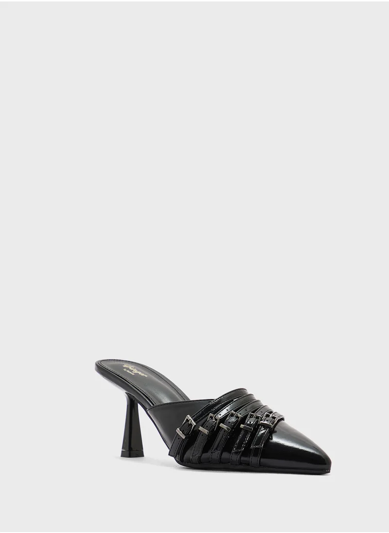 جينجر Slip On Heeled Mule