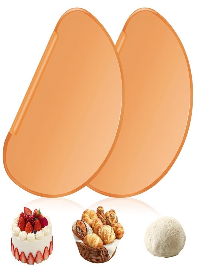 OLLBIT 2PCS Bowl Dough Scraper,Flexible Bowl Scraper,Curved Edge Bread Dough Scraper Bowl Spatula,Spatula Multipurpose Baking Food Scraper,Pastry Cutter Tool - Image 1