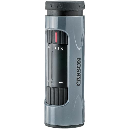 Carson MonoZoom 7-21x21mm Zoom Monocular (ZM-721),Gray, XX-Large - Image 1