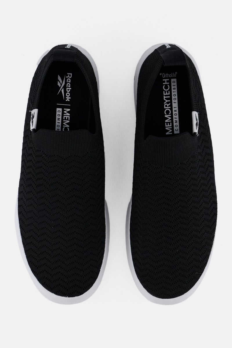 Reebok Women Onlux Slip On Walking Shoes, Black  - Image 3