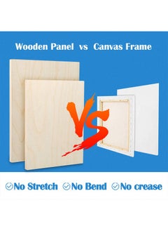 Falling In art Falling in Art Unfinished Birch Wood Canvas Panels Kit, Falling in Art 4 Pack of 2 Sizes 11x14' and 9x12' Studio 3/4’’ Deep Cradle Boards for Pouring Art, Crafts, Painting, and More  - Image 5