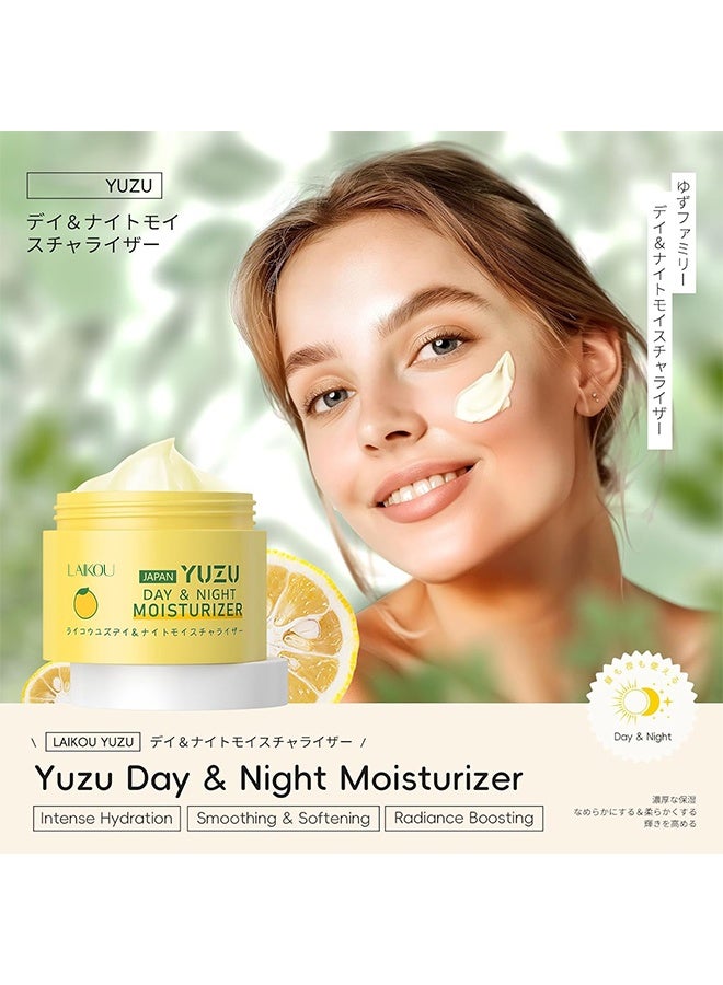 لايكو مرطب يوزو للنهار والليل ، ترطيب مكثف ، إشراق يعزز شيخوخة البشرة ، يرطب بعمق يعزز البشرة ، وتوحيد لون البشرة ، ومرطب للجسم والوجه بفيتامين سي للاستخدام ليلا ونهارا ، 25 غرام - Image 2