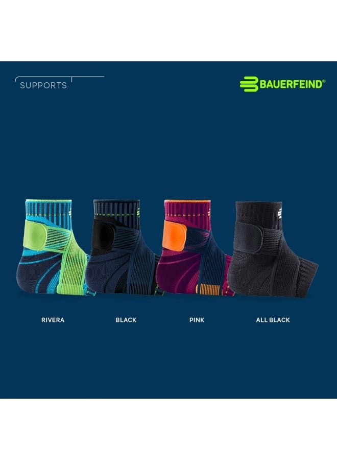 Bauerfeind Ankle Support Unisex 1 Ankle Bandage For Sports Such As Football, Fitness And Jogging, No Bending Thanks To Ankle Brace, Black, M - Image 2