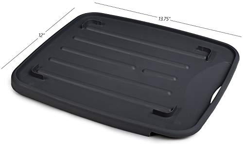 Masirs Pop-Up Collapsible Dish Drying Rack: Convenient Storage, Drains into Sink, Eight Large Plate Capacity, Sectional Cutlery and Utensil Compartment. Compact and Portable Design. - Image 4