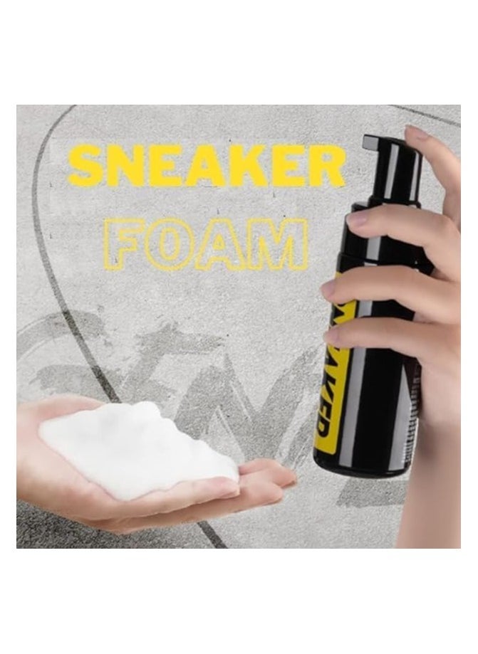 Yameem - Yameem Shoe Cleaner Kit for Sneaker, Water-Free Foam Sneaker Cleaner 5.3Oz with Shoe Brush and Shoe Cloth - Image 1