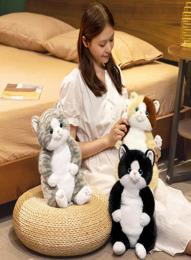 PEACH CAT Cat Stuffed Animal 14" Cute Kitten Plushies Soft Plush Toys Gifts for Kids Grey - Image 5