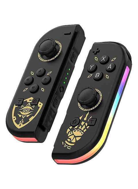 Joycon Controllers for Nintendo Switch, Replacement for Switch Controller with RGB LED, Adjustable Turbo and Vibration, Motion Control/Wake-Up/Screenshot