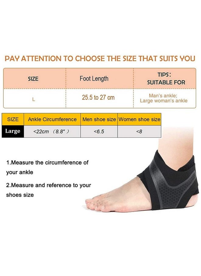 SOZZUMI - Ankle Support For Men& Women Pain Relief Straps For Sports Ankle Fracture Support Brace For Foot Pain Running Breathable Ligament Injury Compression Brace Wrap For Ankle Protection Guard(Left) - Image 1