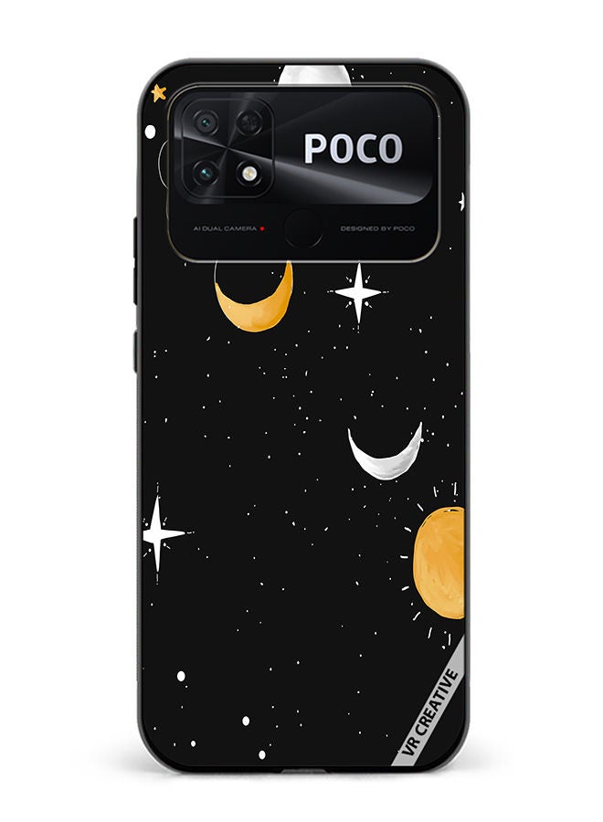 VR CREATIVE Protective Case Cover For Xiaomi Poco C40 Night Design Multicolour - Image 1