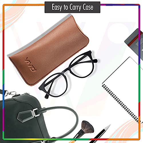 VIVID Vision Unisex Adult Lightweight Eyewear Specs Case Cover | Protect Eye Glasses | Chashma Dibbi | Spectacle Box | Open Flap | Artificial Leather | D-14 | Black-Brown - Image 3