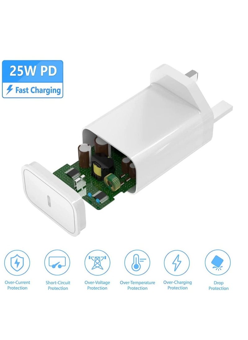 USB C Super Fast Charger for Samsung, 25W PD Wall Charger and 3ft USB C to C Fast Charging Compatible Samsung Galaxy S21/S21+/S21 Ultra/S20/Z Flip/Note20/20 Ultra/Note10/10+/S9/S8/S10e…