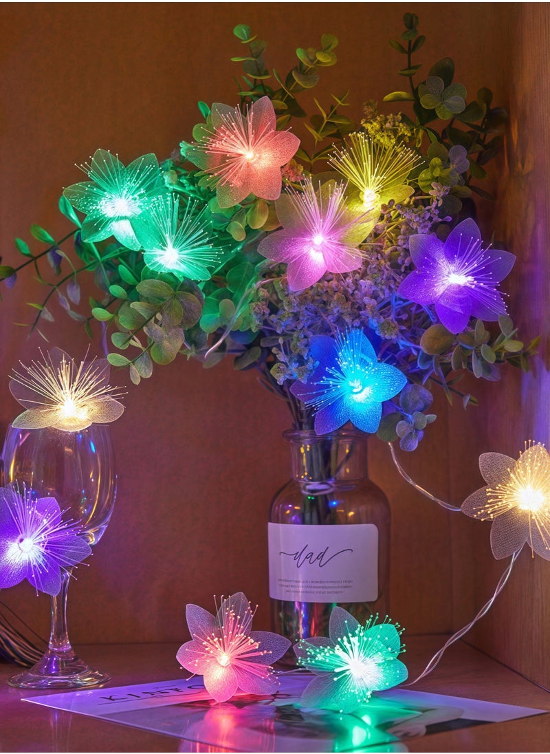 Generic Fiber Optic Flower LED Light String, Bedroom RGB LED Light Strip, USB Powered, Waterproof, Ideal LED Light for Bedroom, TV, Outdoor, Camping, 1.5m  - Image 2