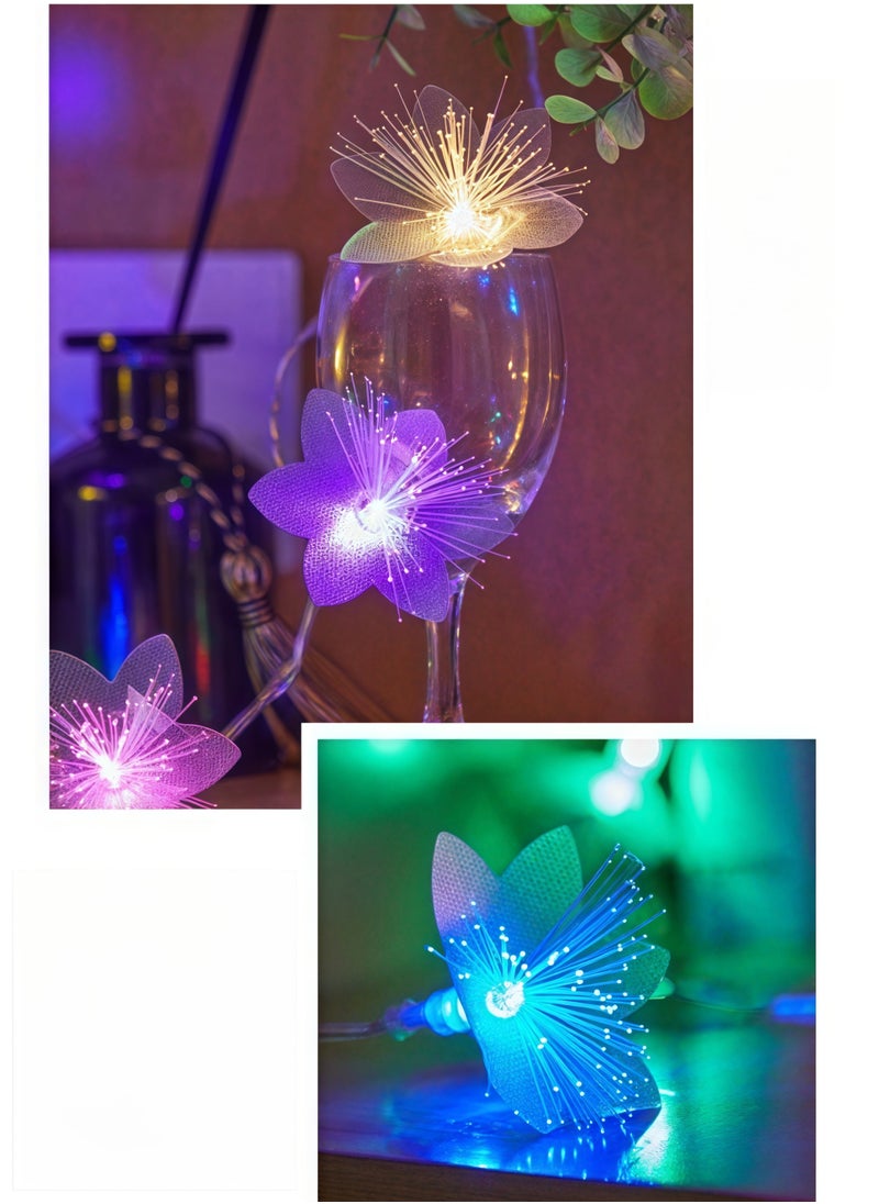 Generic Fiber Optic Flower LED Light String, Bedroom RGB LED Light Strip, USB Powered, Waterproof, Ideal LED Light for Bedroom, TV, Outdoor, Camping, 1.5m  - Image 3