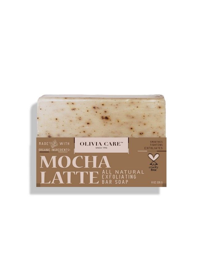 Olivia Care Exfoliating Bar Soap Coffee Beans 100% Natural Organic Ingredients Clean Energize Mind Body Full Of Vitamin Antioxidants & Minerals (Mocha Latte) - Image 1
