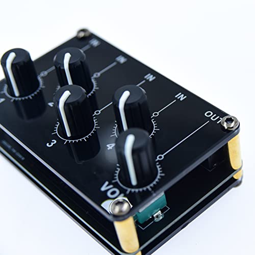 Arklove Multiple Input Mix 4 Way 1/8" inch in 1 Out Stereo Passive Mixer Headphone Sound Audio Speaker Splitter selector switcher 3.5mm udio Switch Box aux Loop Volume knob Control 3.5 mm Mixing Sharing - Image 5