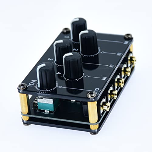 Arklove Multiple Input Mix 4 Way 1/8" inch in 1 Out Stereo Passive Mixer Headphone Sound Audio Speaker Splitter selector switcher 3.5mm udio Switch Box aux Loop Volume knob Control 3.5 mm Mixing Sharing - Image 4