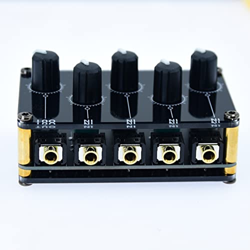 Arklove Multiple Input Mix 4 Way 1/8" inch in 1 Out Stereo Passive Mixer Headphone Sound Audio Speaker Splitter selector switcher 3.5mm udio Switch Box aux Loop Volume knob Control 3.5 mm Mixing Sharing - Image 3