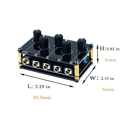 Arklove Multiple Input Mix 4 Way 1/8" inch in 1 Out Stereo Passive Mixer Headphone Sound Audio Speaker Splitter selector switcher 3.5mm udio Switch Box aux Loop Volume knob Control 3.5 mm Mixing Sharing - Image 2
